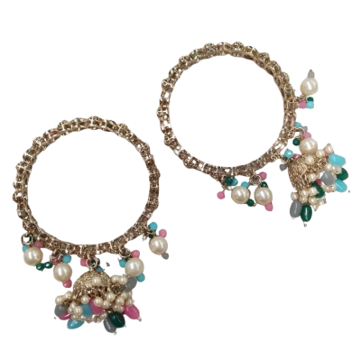  Women's Multicoloured Jhumki Bangles