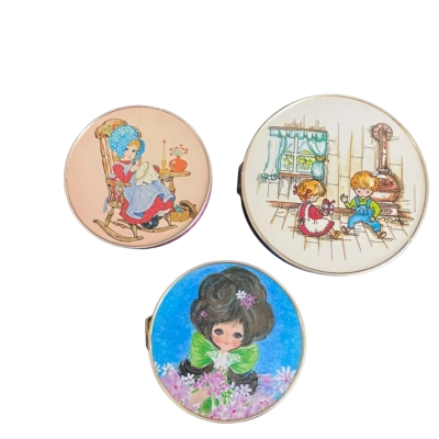 3x Folding Compact Mirrors 