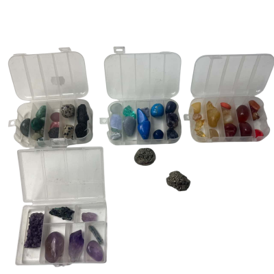 Coloured stones and crystals