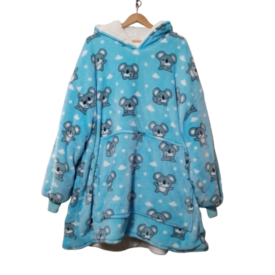 The Oodie Size M/L Blue Koala Hoodie-Blanket
