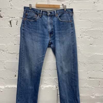 Levi Strauss & Co. Mens 505 Size W36 L30 Wide Leg Jeans Blue 
