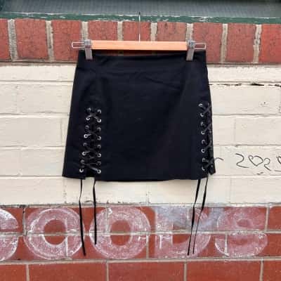 HELMUT LANG Size 4 Mini Skirt Black  