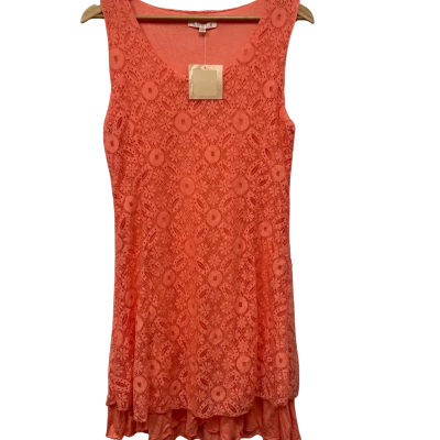 Noni B Womens  Size 10 Sleeveless Cabaret Lace Dress  Coral 
