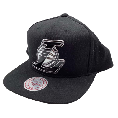 Mitchell & Ness LA logo Unisex Cap, One Size Black  