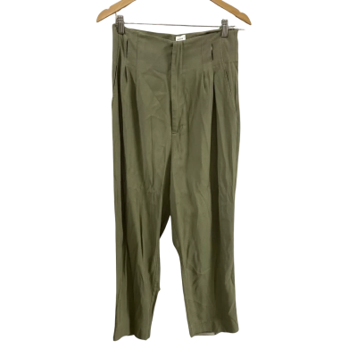 Womens Sheike Size 10 High Waisted Tailored Pants Olive Green