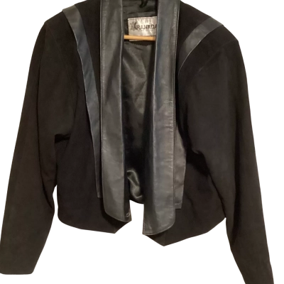 Legit vintage suede/ leather jacket  Size S Black  
