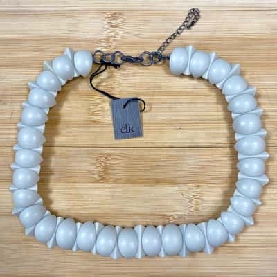 ELK Light Grey Semi-Circle Beaded Necklace