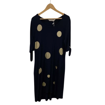 Virtuelle Womens  Size XXS Midi Dress Navy Blue 