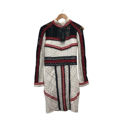 Mossman Womens  Size 10 Mini Dress Black  / Red / White BNWT$229