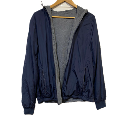 Oxford Unisex Reversible Hooded Jacket Size L Grey / Navy Blue 