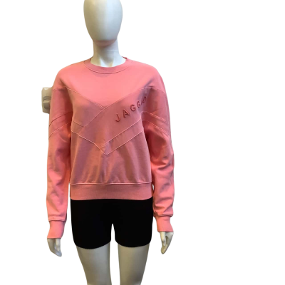 Jaggad Womens Size M Embroidered Logo Jumper Pink