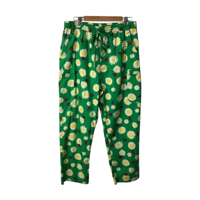 Scrubs with Love Womens Size XL Green / Daisy Ladybird Pattern Scrub Pants (new)