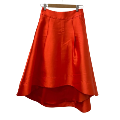 Forever New Womens  Size 10 Heidi Hi Low co-ord Skirt Vivid Tangerine 