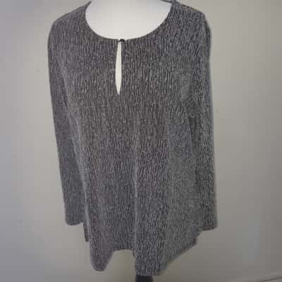 Liz Jordan Metallic Knit Top