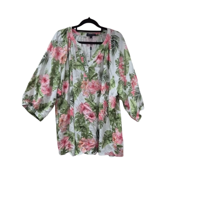 Gordon Smith Womens  Size 18 3/4 Sleeve Top Floral / Multicoloured 