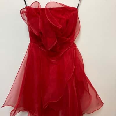 Carla Zampatti Womens  Size 6 Cocktail Dress Red 