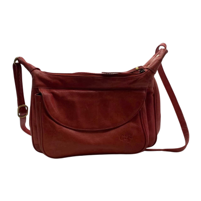  Gigi Womens Handbag Rust Brown Leather. 35 cm x 20 cm Aprox.      HB2