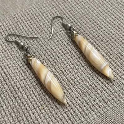  Womens Multi-tonal Beige Earrings 