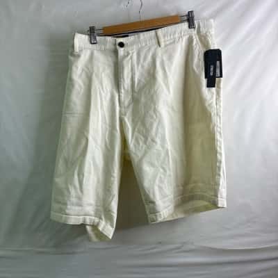 Johnny Bigg Mens Size 46 Denim Shorts Cream BNWT 