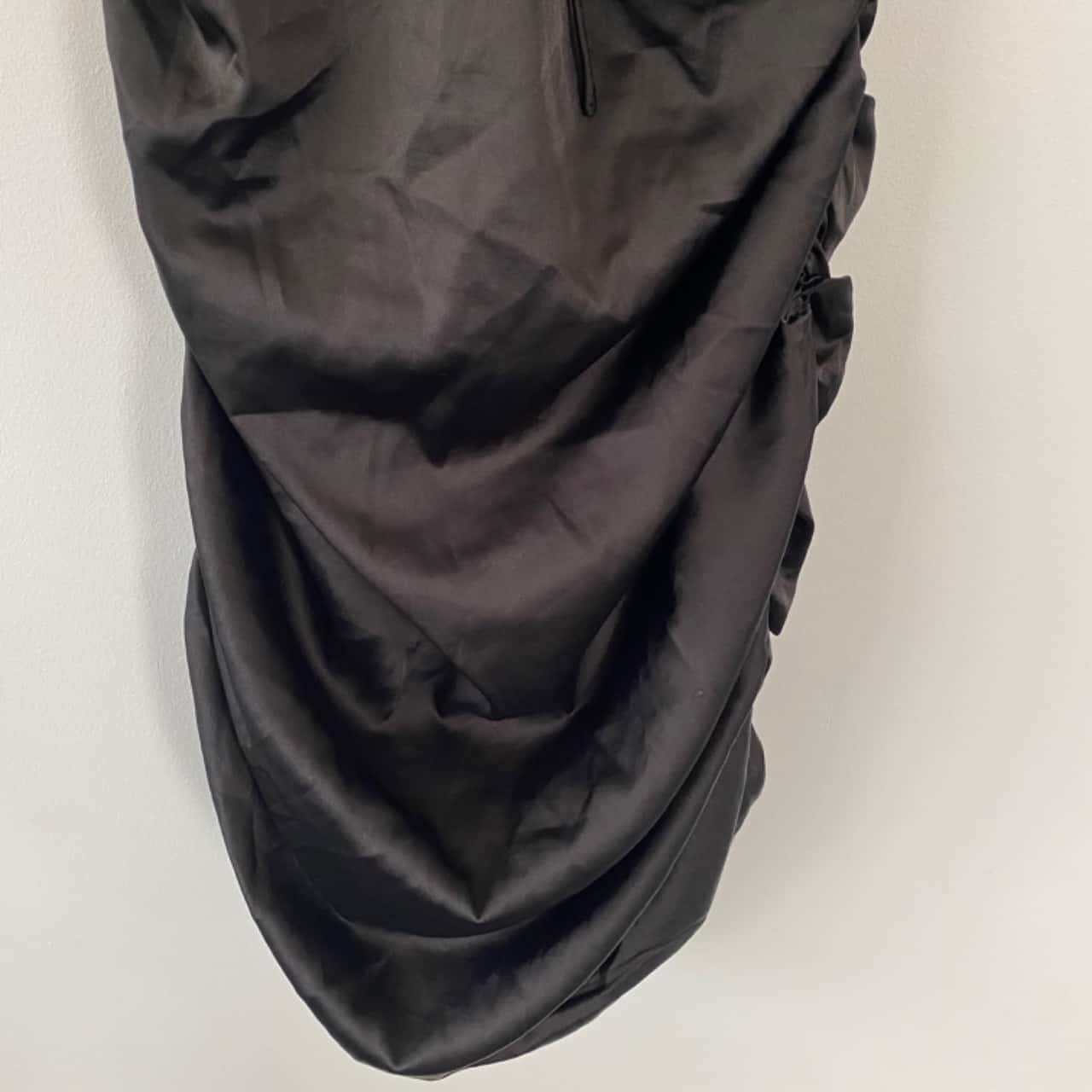 Robe De Soirée Coast Sans Bretelles Noir Satin - Taille 12 Occasion Très Bon état