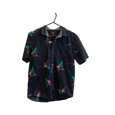 Vans Men's Size XL Short Sleeve Shirt Black & Floral 