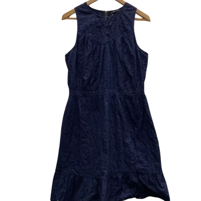 Cue Womens  Size 14 Midi / Sleeveless Dress  Navy Blue 