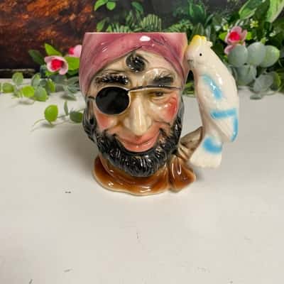 Vintage Pirate with Parrot Bird Handle 