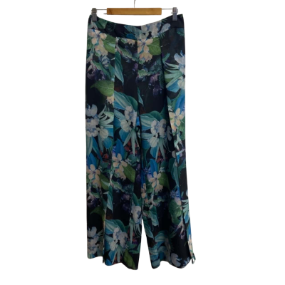 Portmans Womens  Size 12 Wide Leg Pants Black  / Floral 