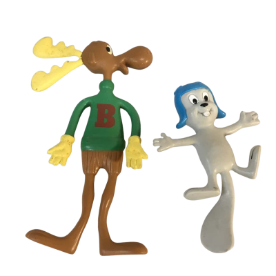 Vintage Rocky & Bullwinkle Bendys 1991