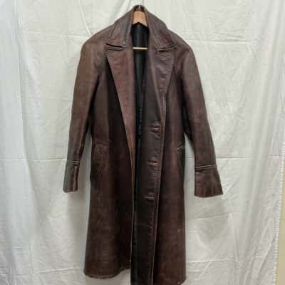  Mens 3 button leather jacket Size L 