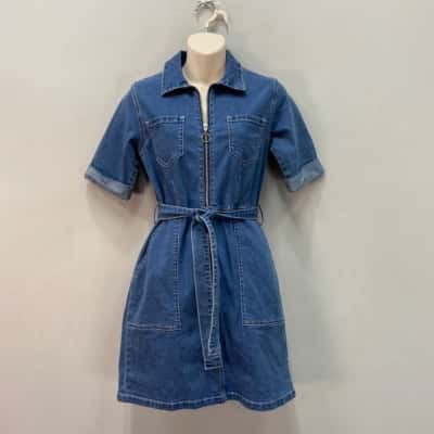MP/D Womens  Size S Mini Dress Blue stretchy Denim