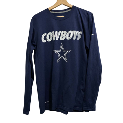 Men’s Dri Fit NFL Dallas Cowvoys  Size M Long Sleeve Top Navy Blue 