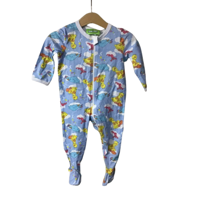 Sesame Street Infant Size 0 Blue / Multicoloured Pattern Coverall (new)