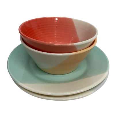 Royal Doulton 1815 Set of 4 Tapa Bowl and Plate