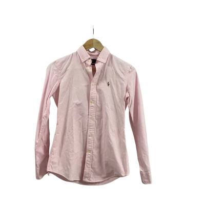 Ralph Lauren Womens  Size 0 Slim Fit Shirt Pink 