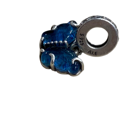 Pandora blue Murano glass butterfly dangle charm  Other 