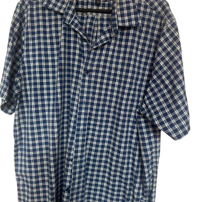 Gazman Mens  Size XL Checked Shirt Blue / Pattern / White 