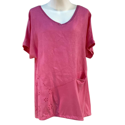 Made in Italy Womens Size XXL Top Pink  