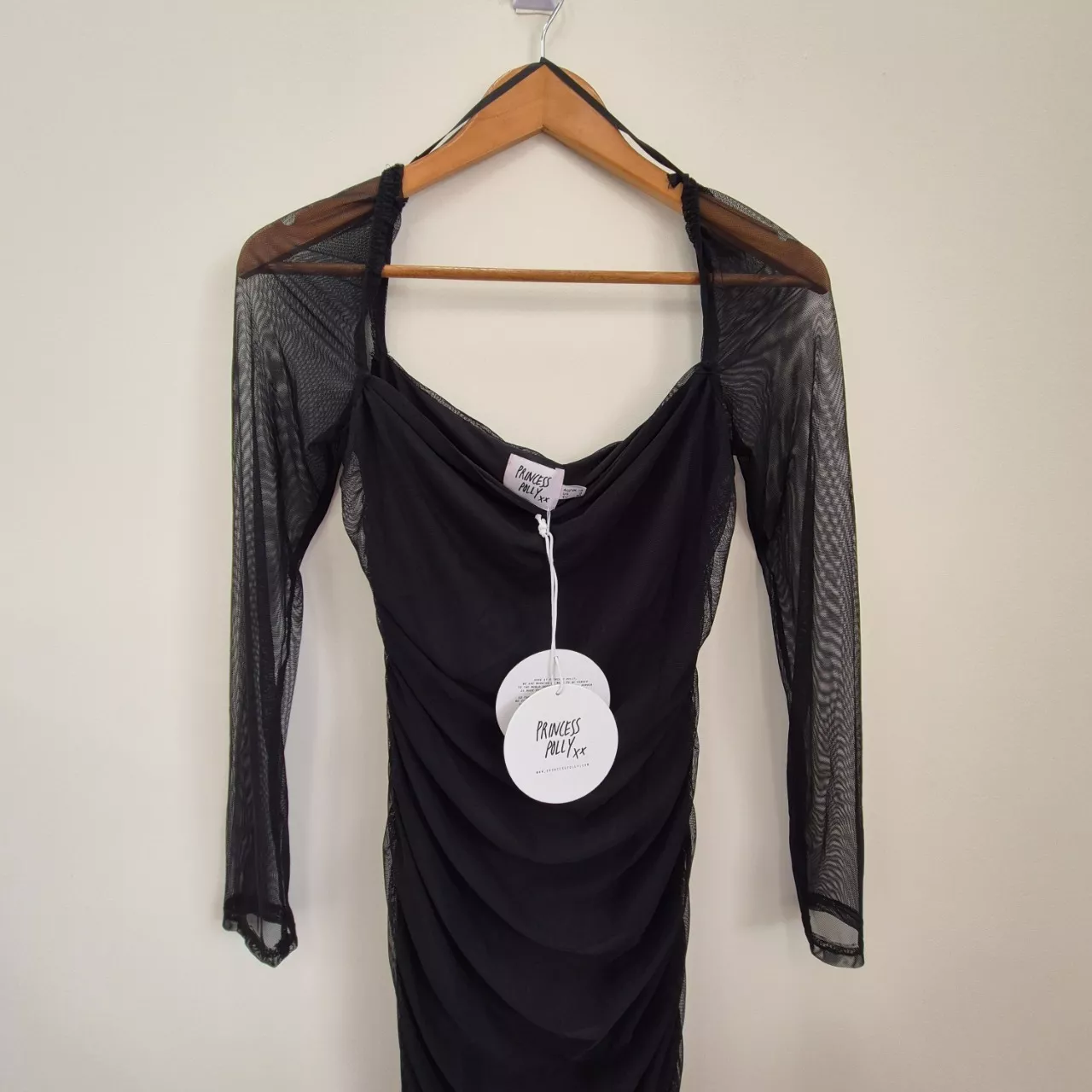 charvi long sleeve mini dress black Princess Polly Womens Size 12 Black Charvi Long Sleeve Mini Dress - New With Tags