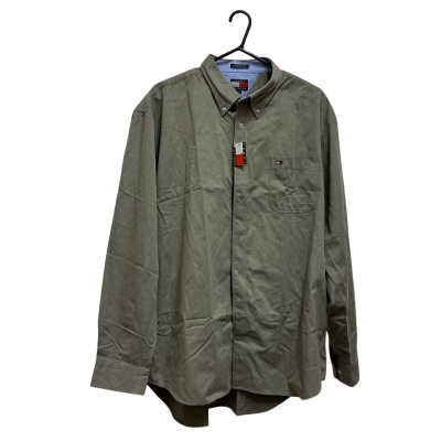 Tommy Hilfiger Mens  Size XXL Long Sleeve Shirt Grey / Khaki 