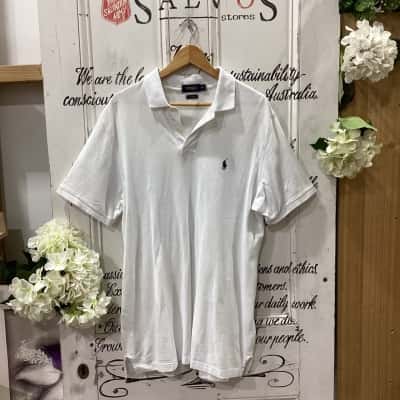 Polo Ralph Lauren / Ralph Lauren Brand! CLASSIC WHITE POLO SHIRT! Mens  Size XXL Short Sleeve T-shirt White 