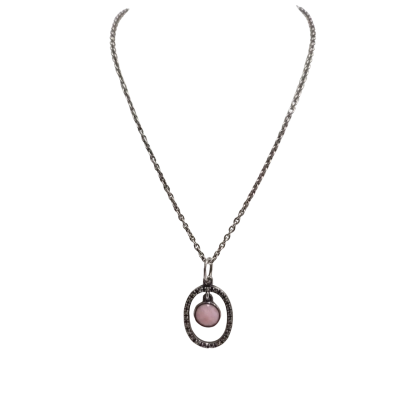 Pandora - Retired Vintage Pink Opal Pendant necklace.  