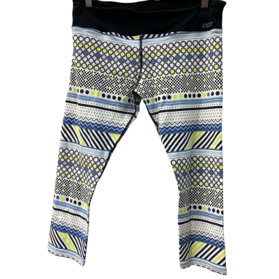 Lorna Jane Womens  Size 12 Bike & gym leggings Shorts Blue / Pattern 