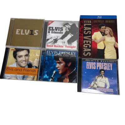Bundle of 5 Elvis Presley CD'S and one Elvis Presley Blu-Ray movie 