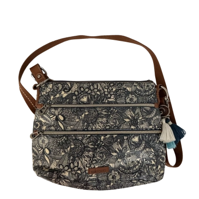 Sakroots Artist Circle Crossbody Bag Navy Spirit Desert Blue Floral