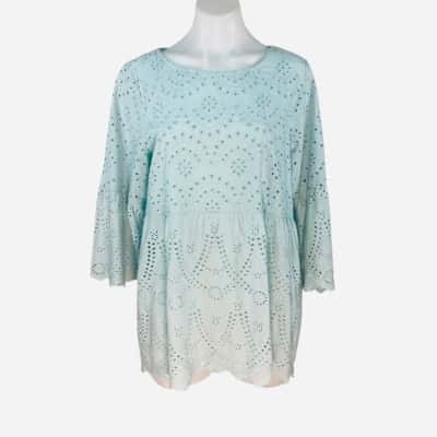 W. Lane - Jade Embroidery Woven Top (Size 14)