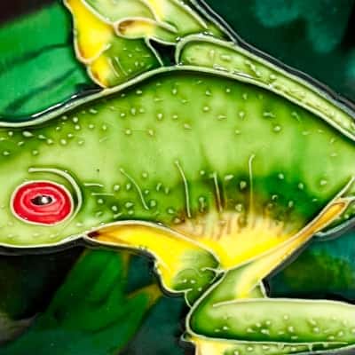 “Art on Tile “ Froggie Big Red Eye”- just beautiful