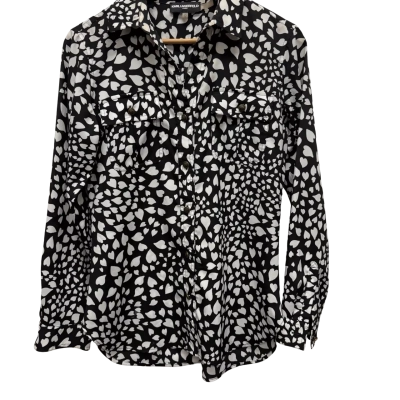 Karl Lagerfeld  - Shirt - size XS - black/white hearts. 