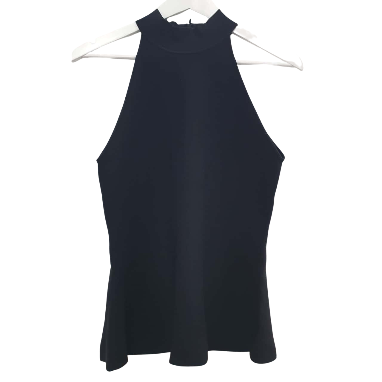 Veronika Maine Womens Size M Sleeveless Halter Neck Top Black (s)