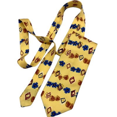 Van Heusen Mens Silk Tie Yellow 